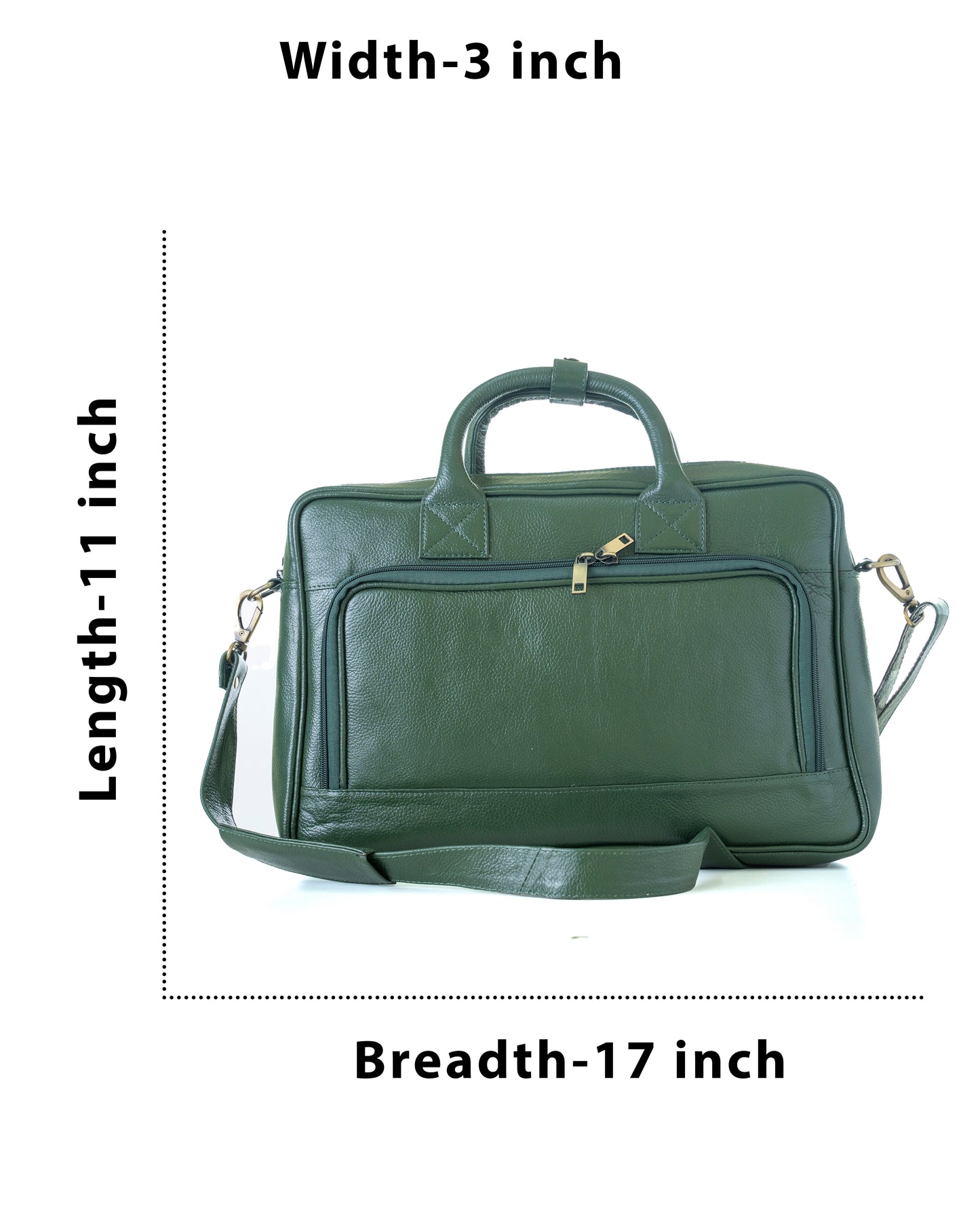 Green Hide Verve Leather Laptop Bag
