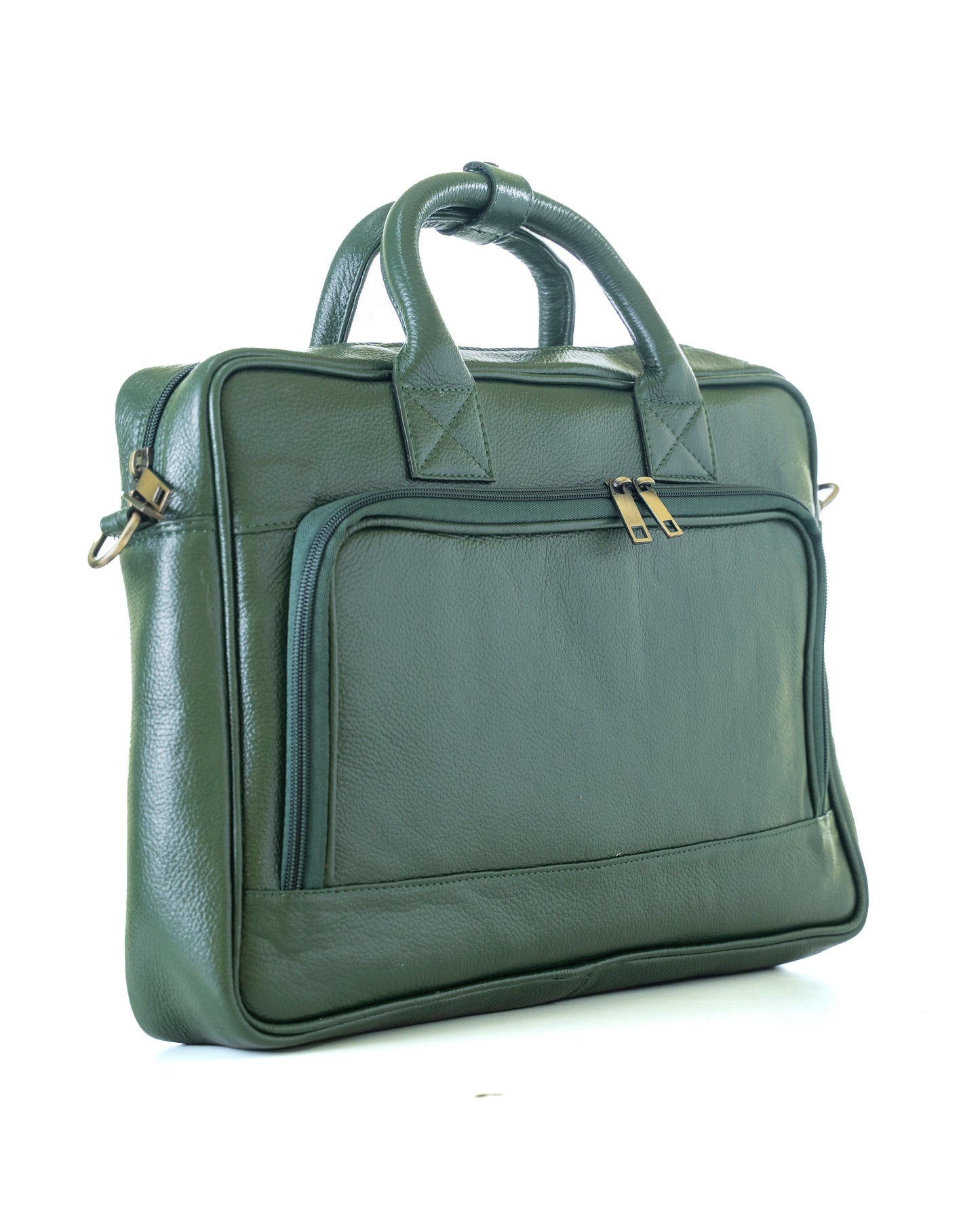 Green Hide Verve Leather Laptop Bag
