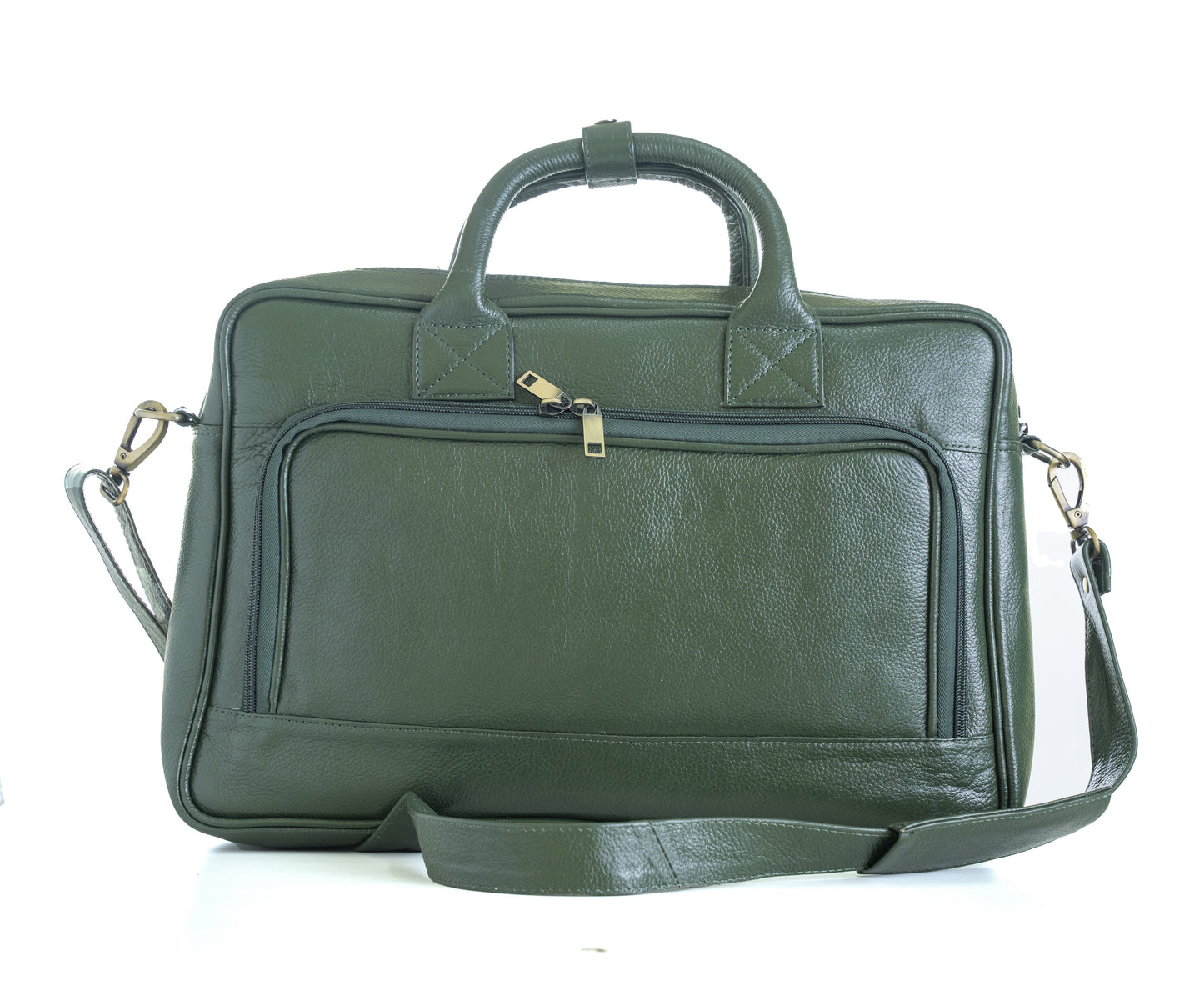 Green Hide Verve Leather Laptop Bag