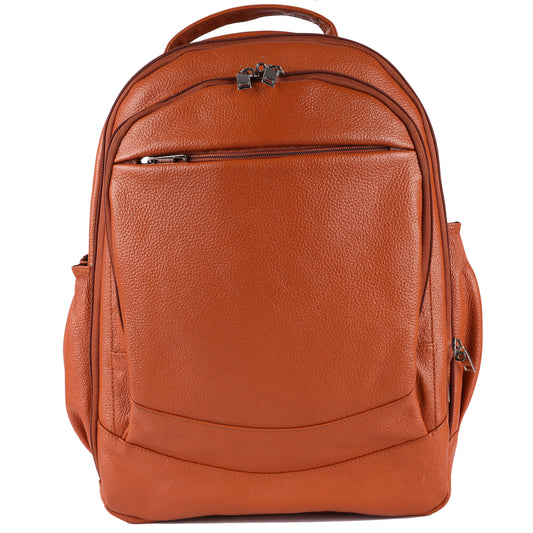 Green Hide Metro Stream Leather Laptop Backpack
