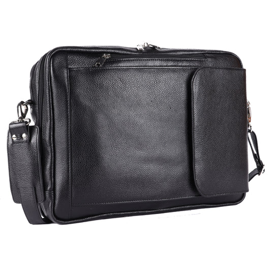 Green Hide Leather 3 in 1 Laptop Bag