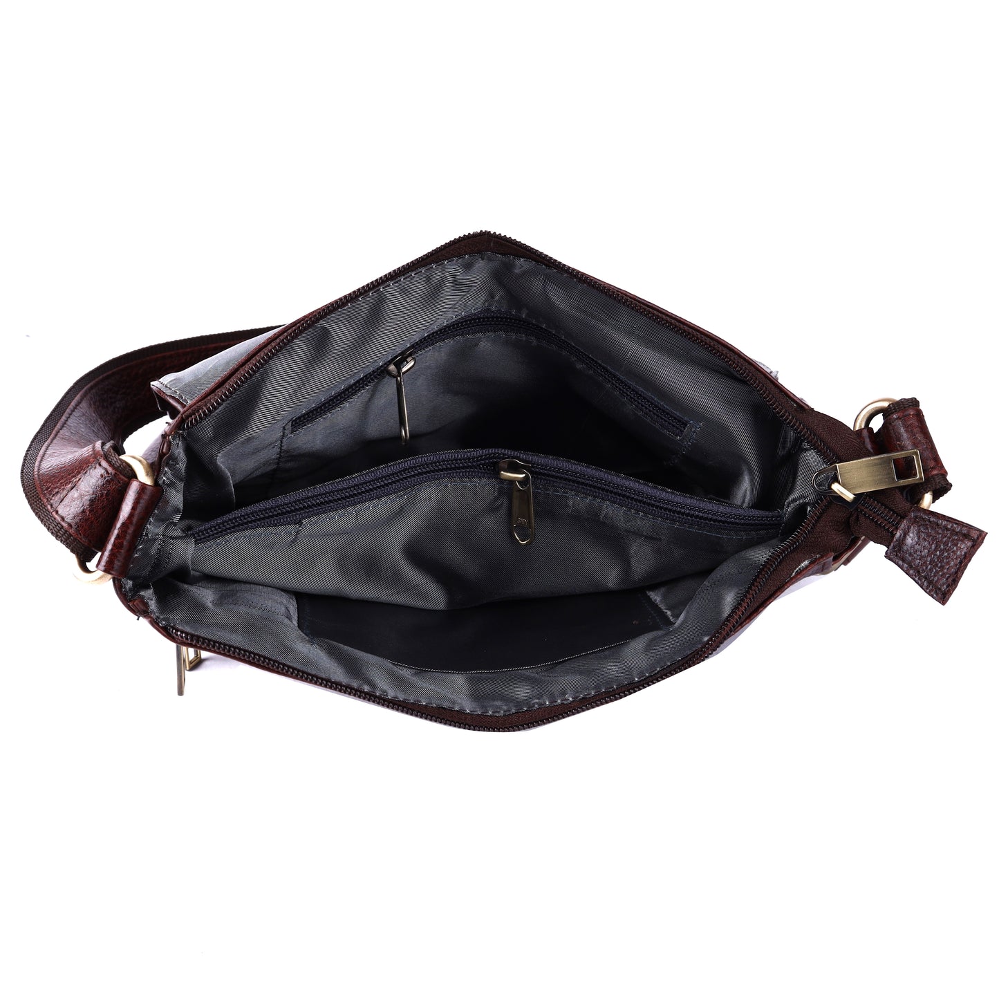 Green Hide Falcon Crest Leather Sling Bag