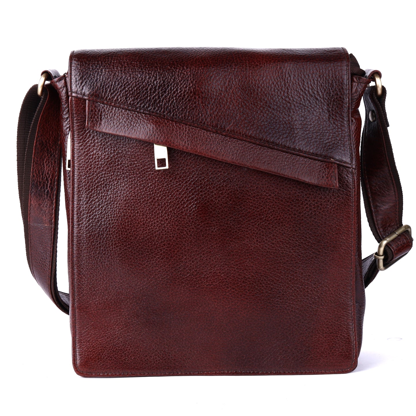 Green Hide Falcon Crest Leather Sling Bag