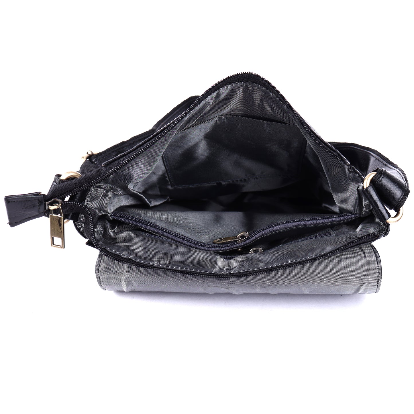 Green Hide Falcon Crest Leather Sling Bag