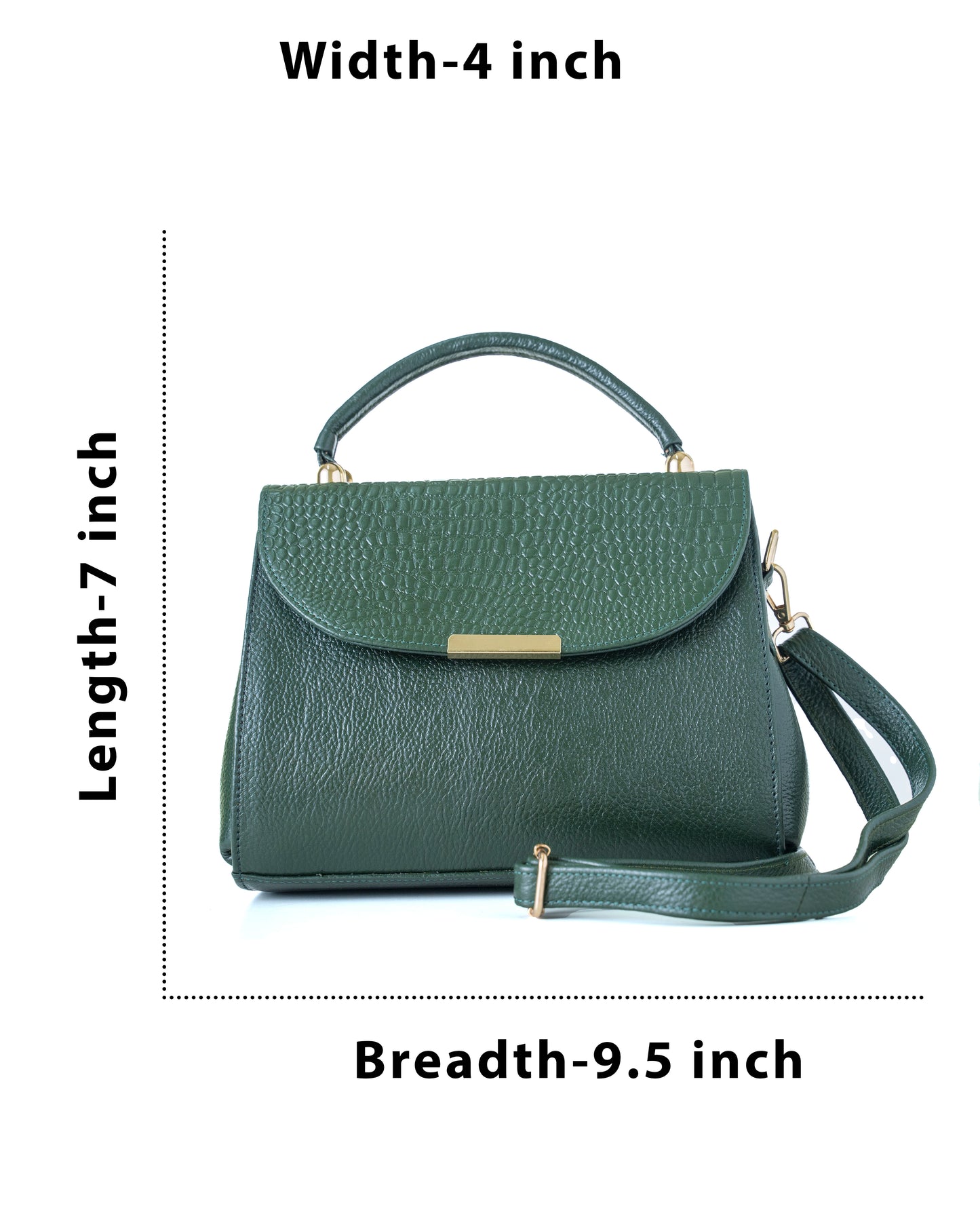 Green Hide Sayara Leather Ladies Bag