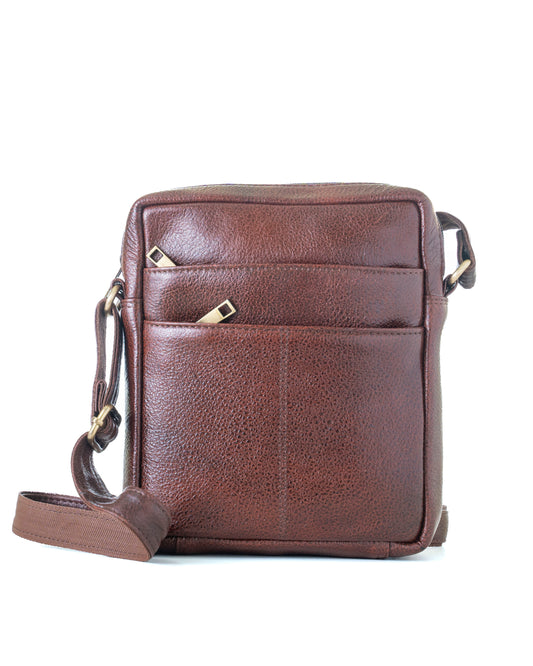 Green Hide Bravik Leather Sling Bag