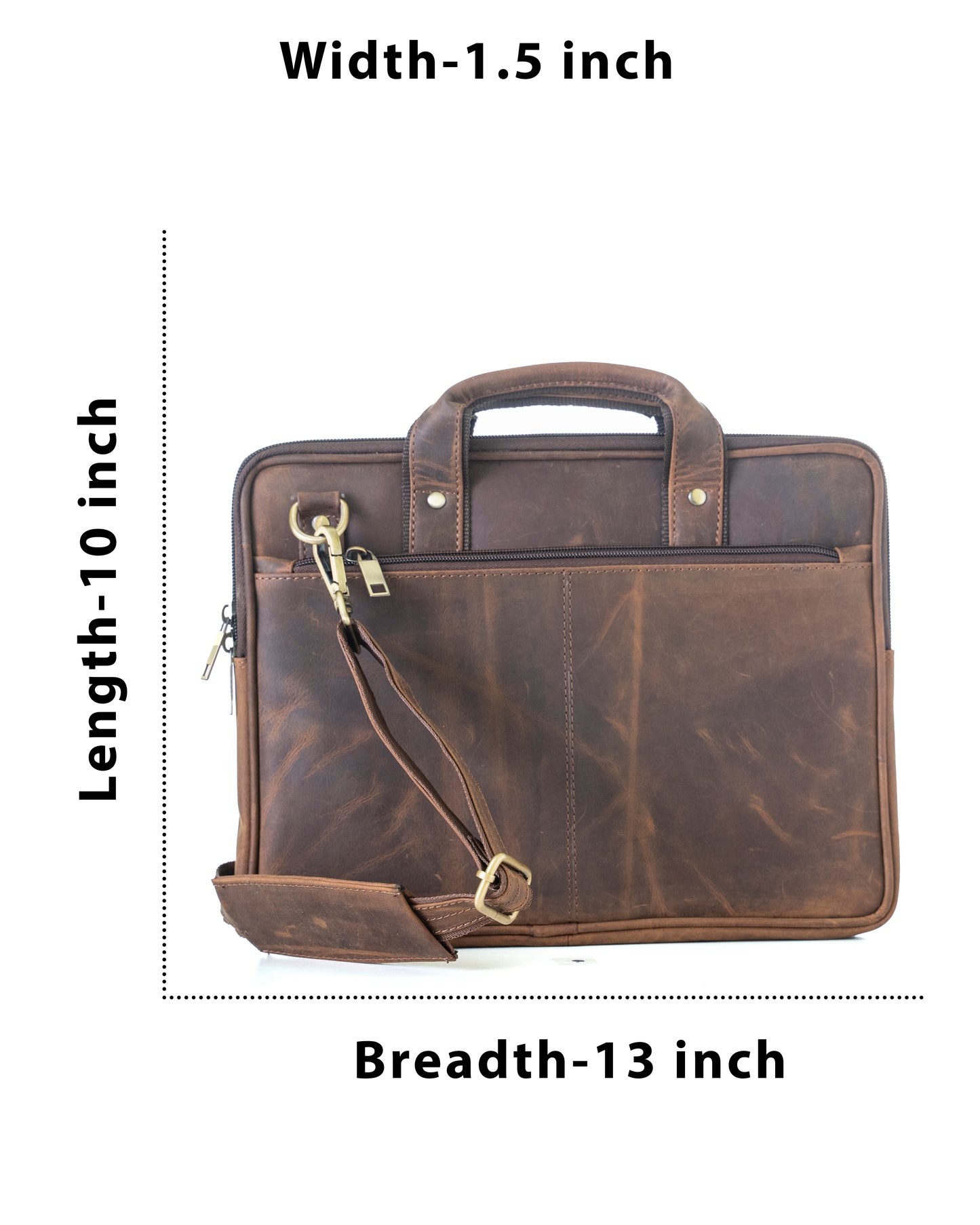 Green Hide Axiom Leather Laptop Bag