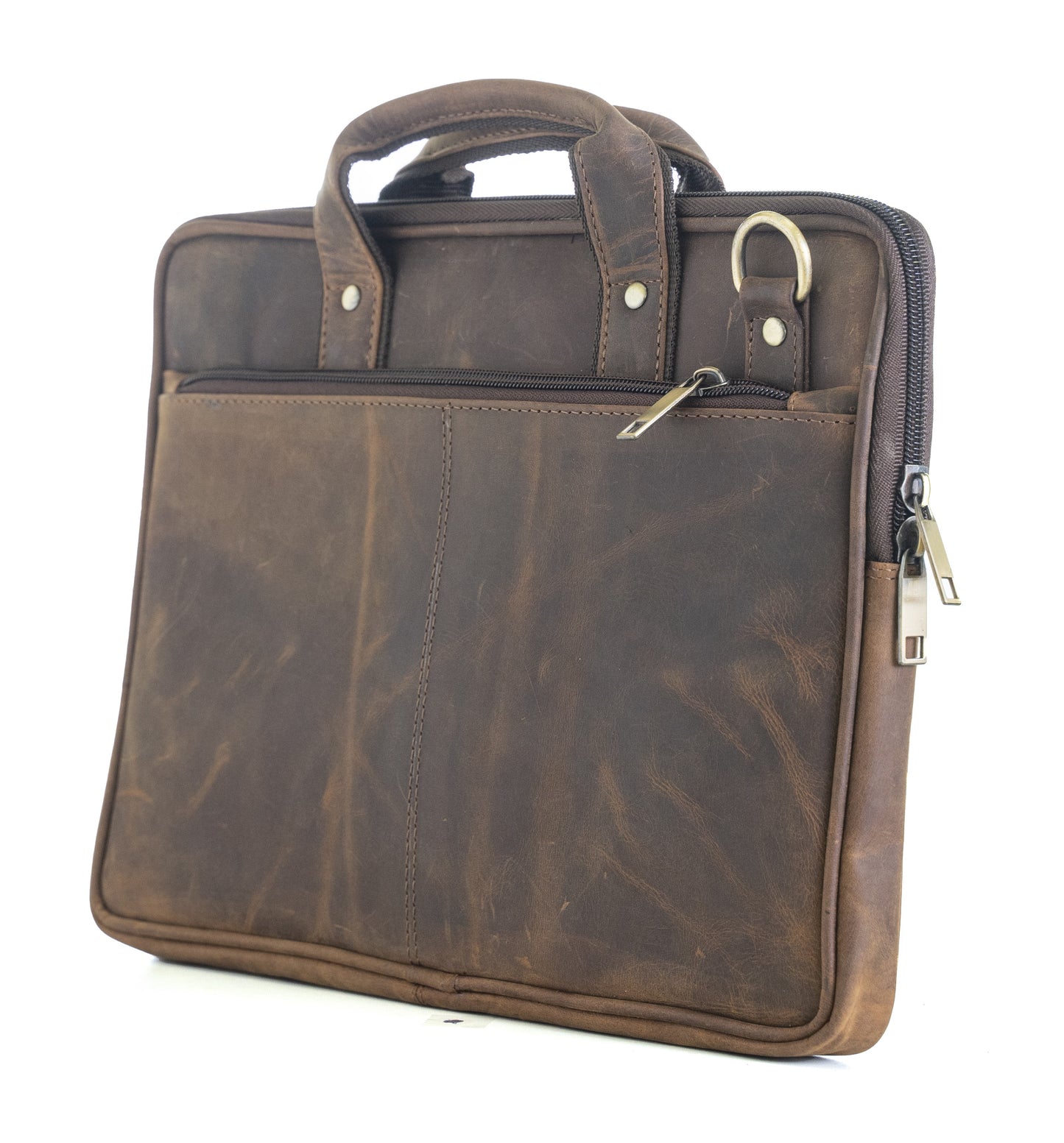 Green Hide Axiom Leather Laptop Bag