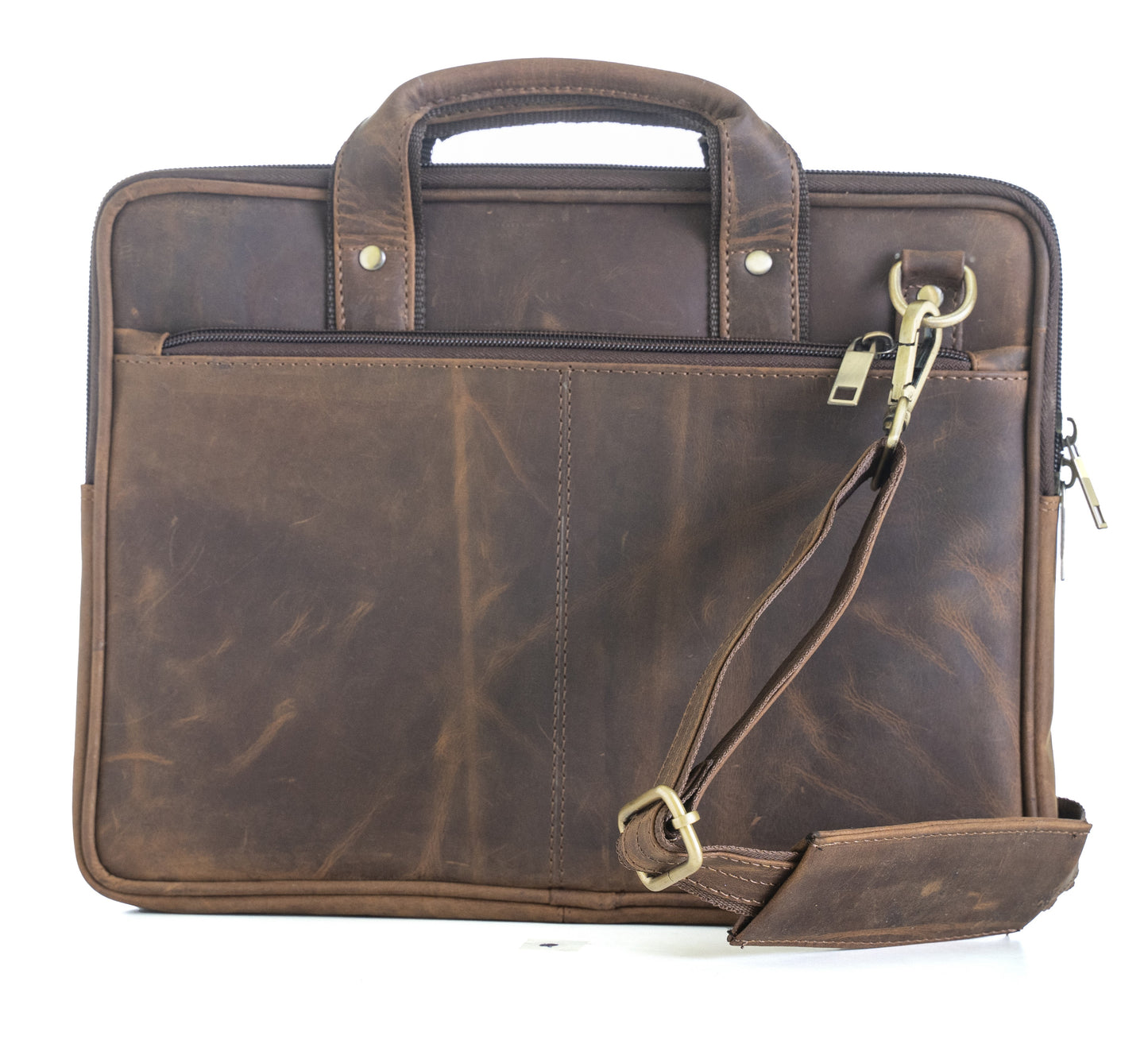 Green Hide Axiom Leather Laptop Bag