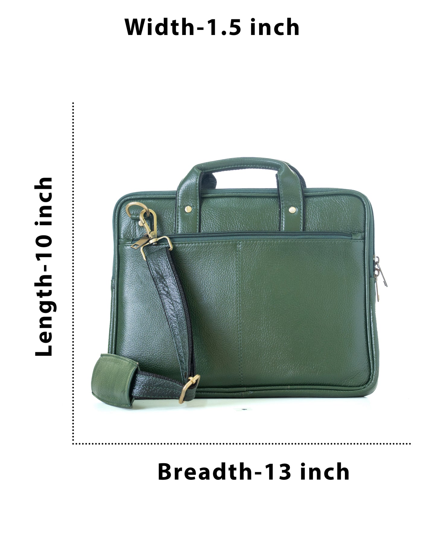 Green Hide Axiom Leather Laptop Bag