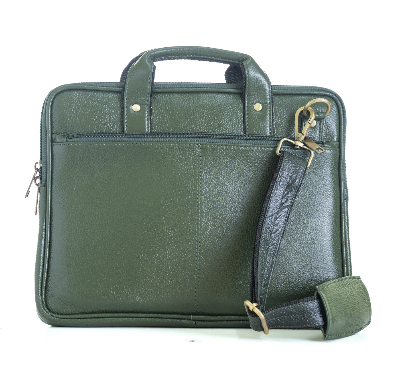 Green Hide Axiom Leather Laptop Bag