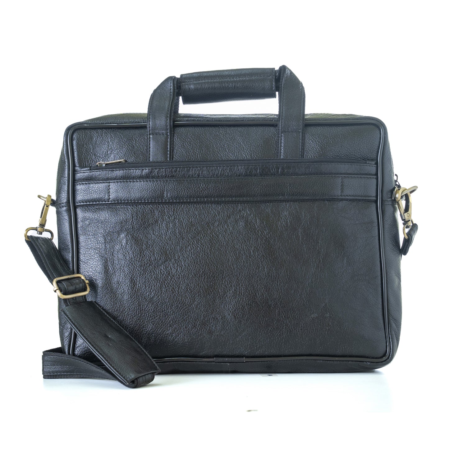 Green Hide Obsidian Leather Laptop Bag
