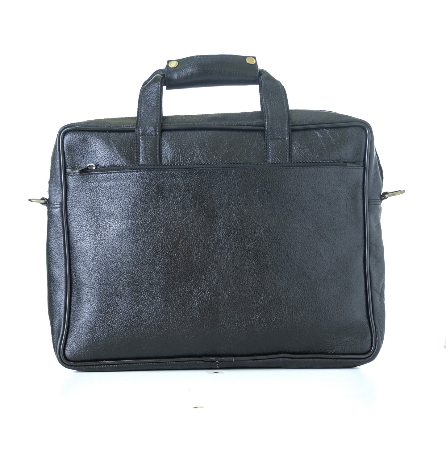 Green Hide Obsidian Leather Laptop Bag