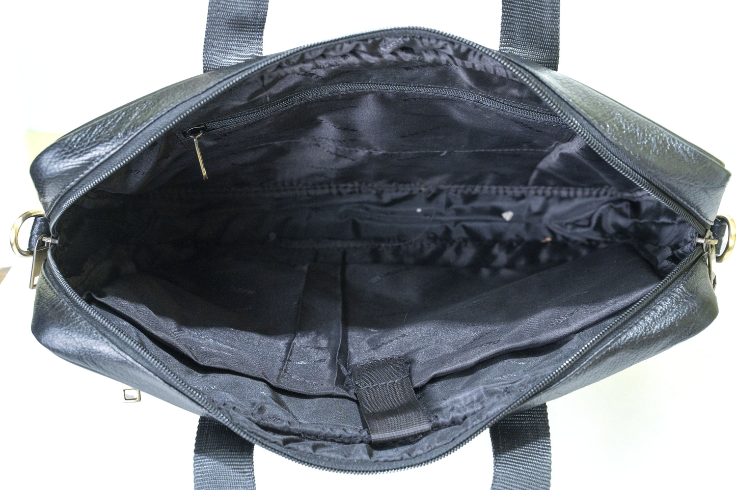 Green Hide Obsidian Leather Laptop Bag