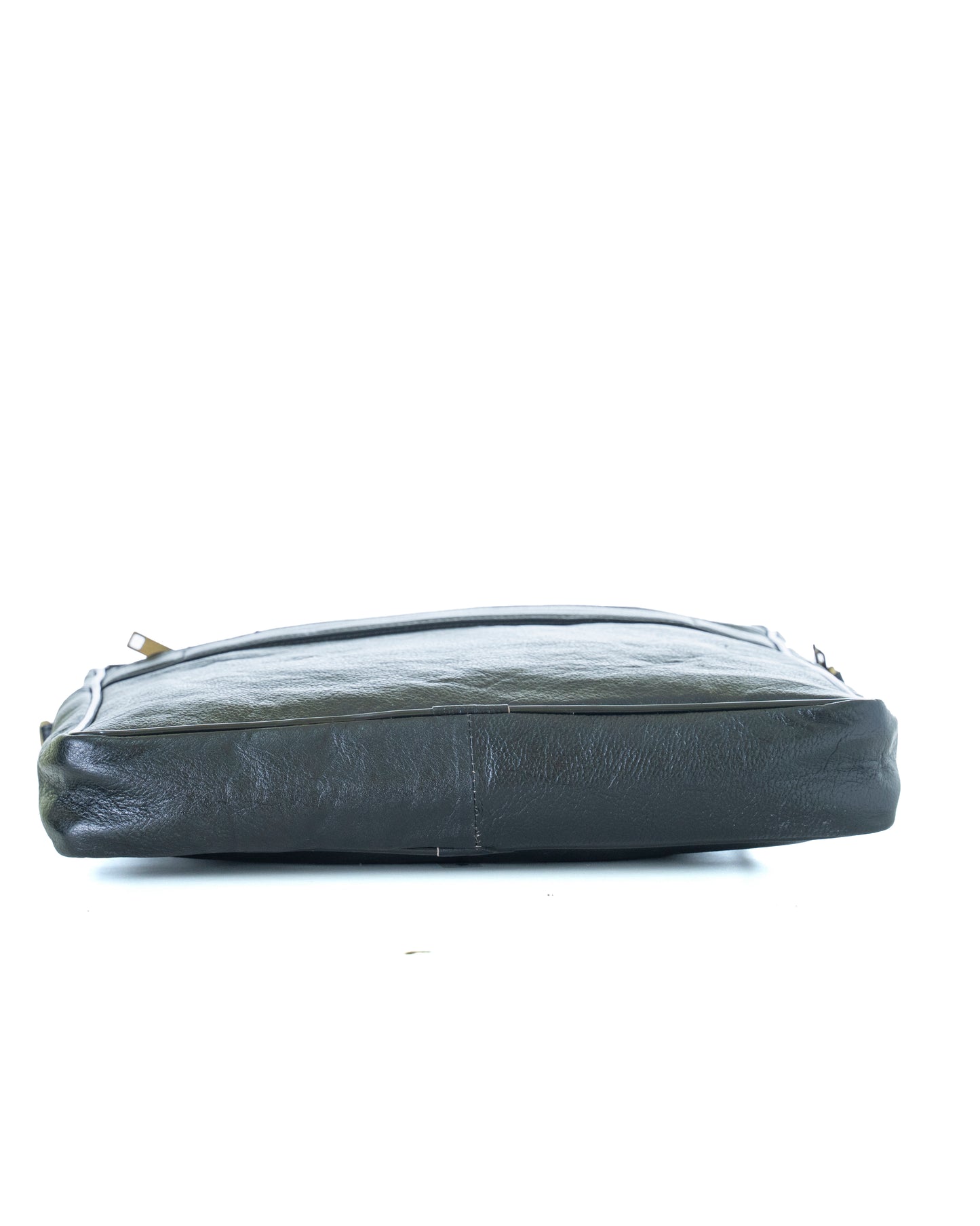 Green Hide Obsidian Leather Laptop Bag