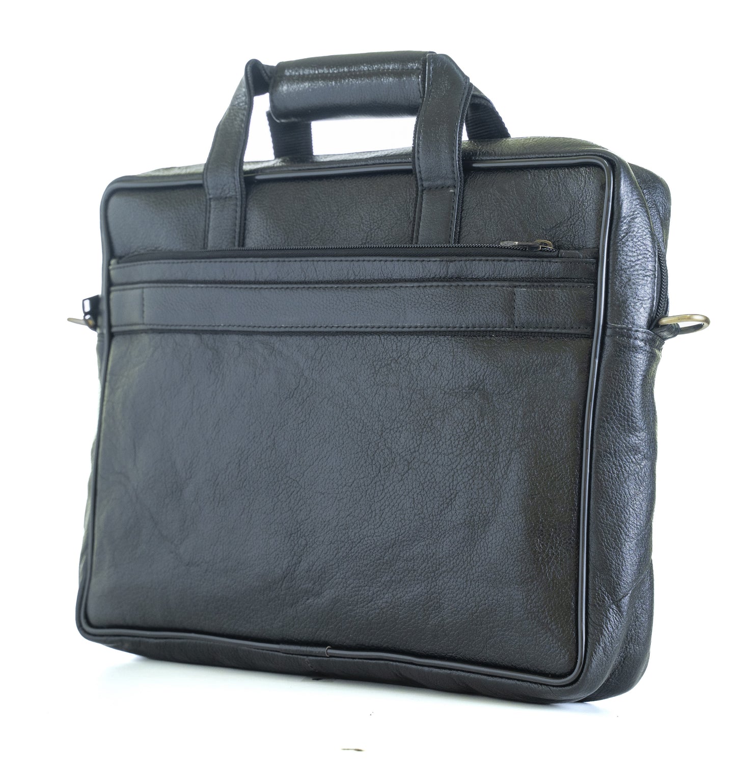 Green Hide Obsidian Leather Laptop Bag