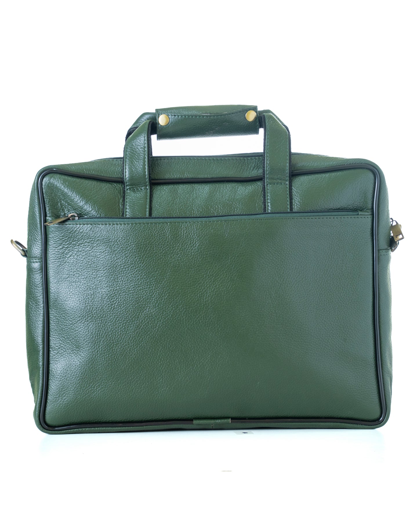 Green Hide Obsidian Leather Laptop Bag