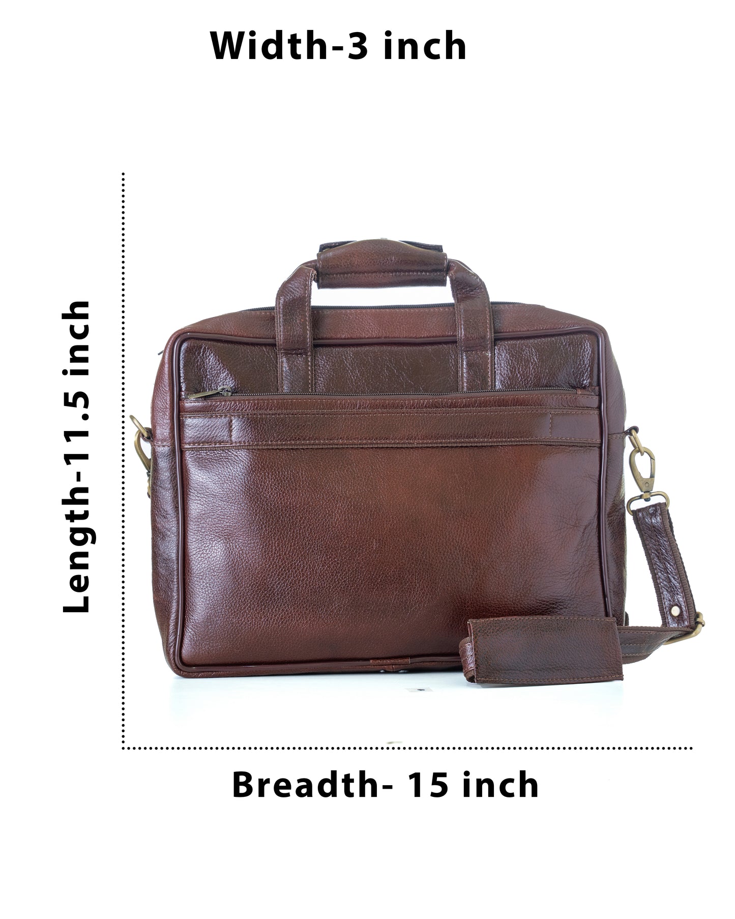 Green Hide Obsidian Leather Laptop Bag
