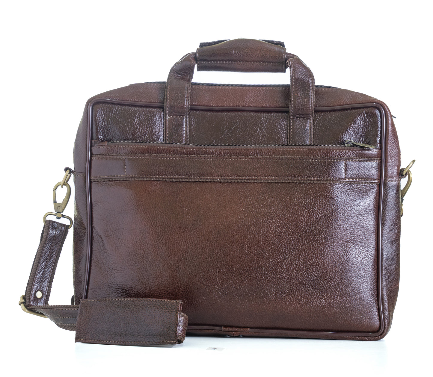 Green Hide Obsidian Leather Laptop Bag