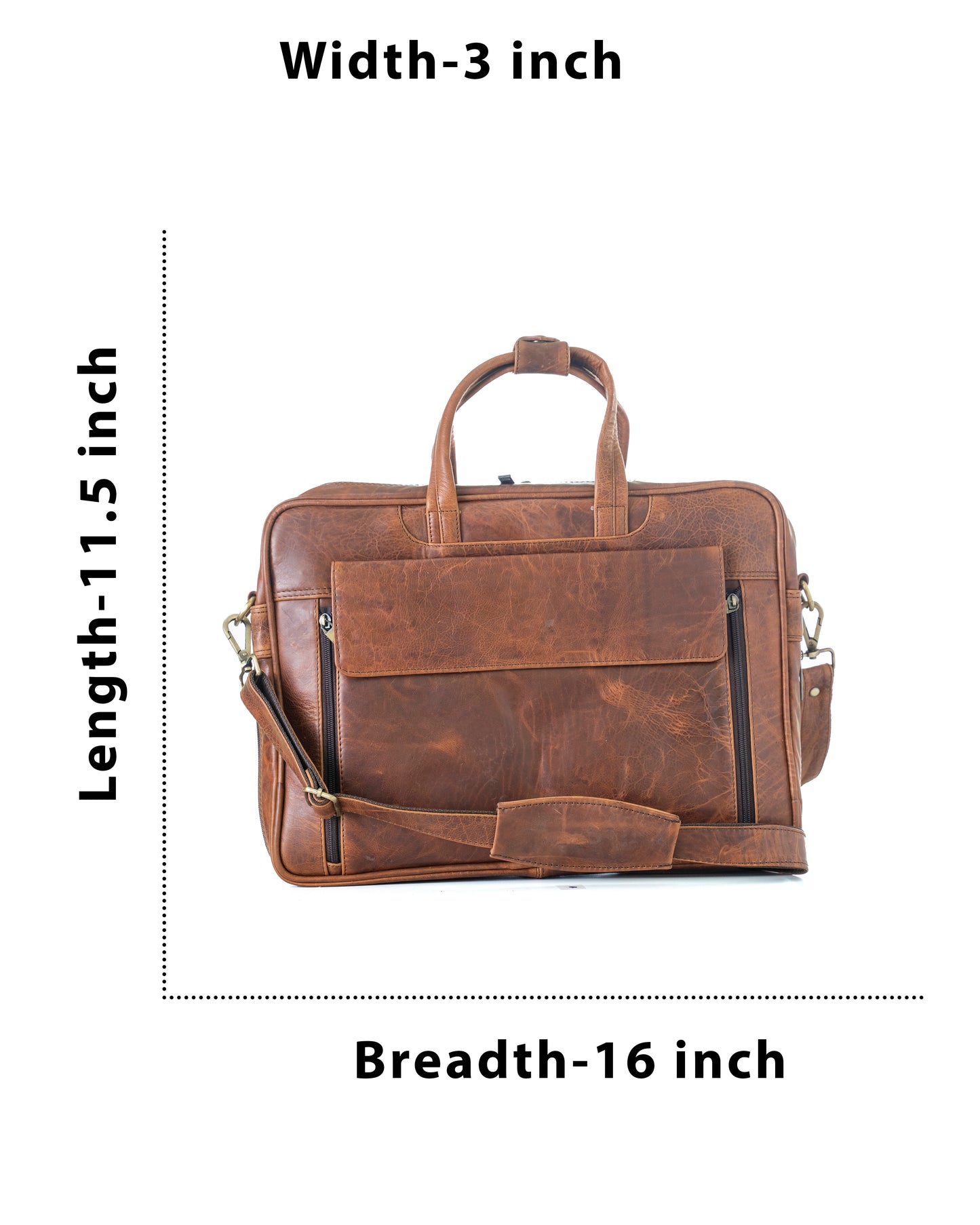 Green Hide Niveus Leather Laptop Bag