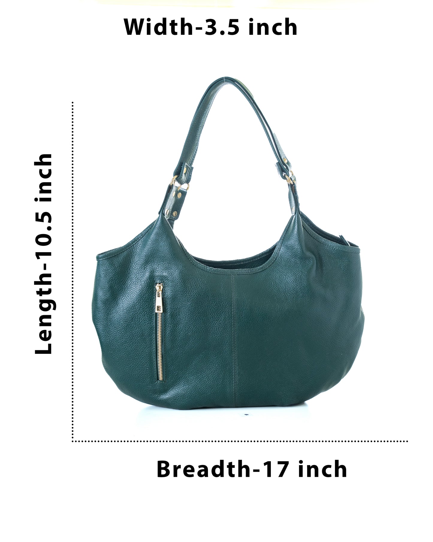 Green Hide Keyari Leather Ladies Bag