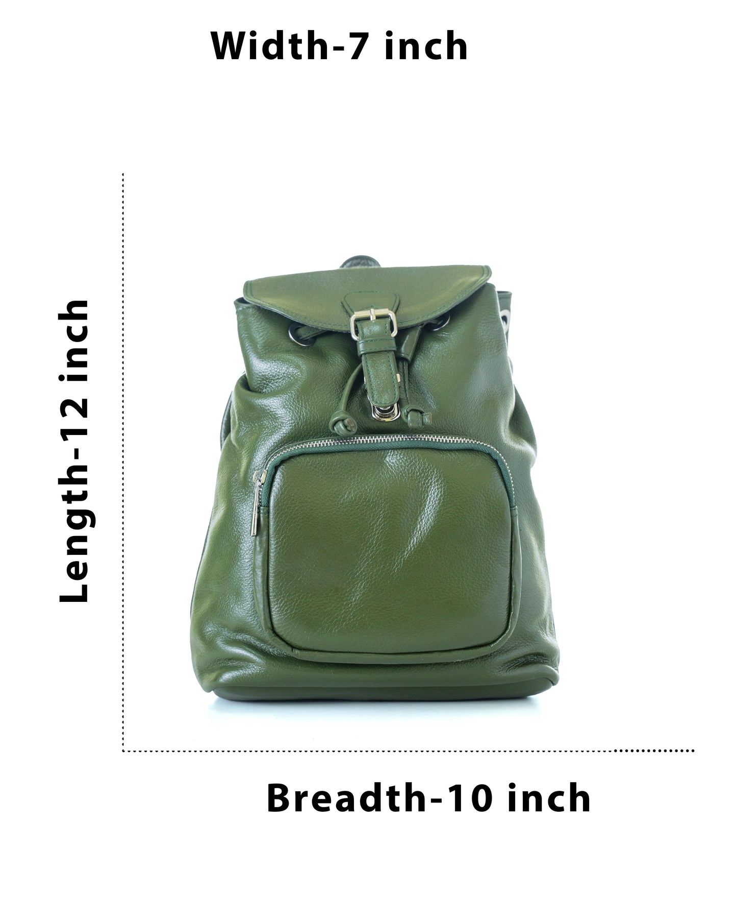Green Hide Aureo Leather Ladies Backpack