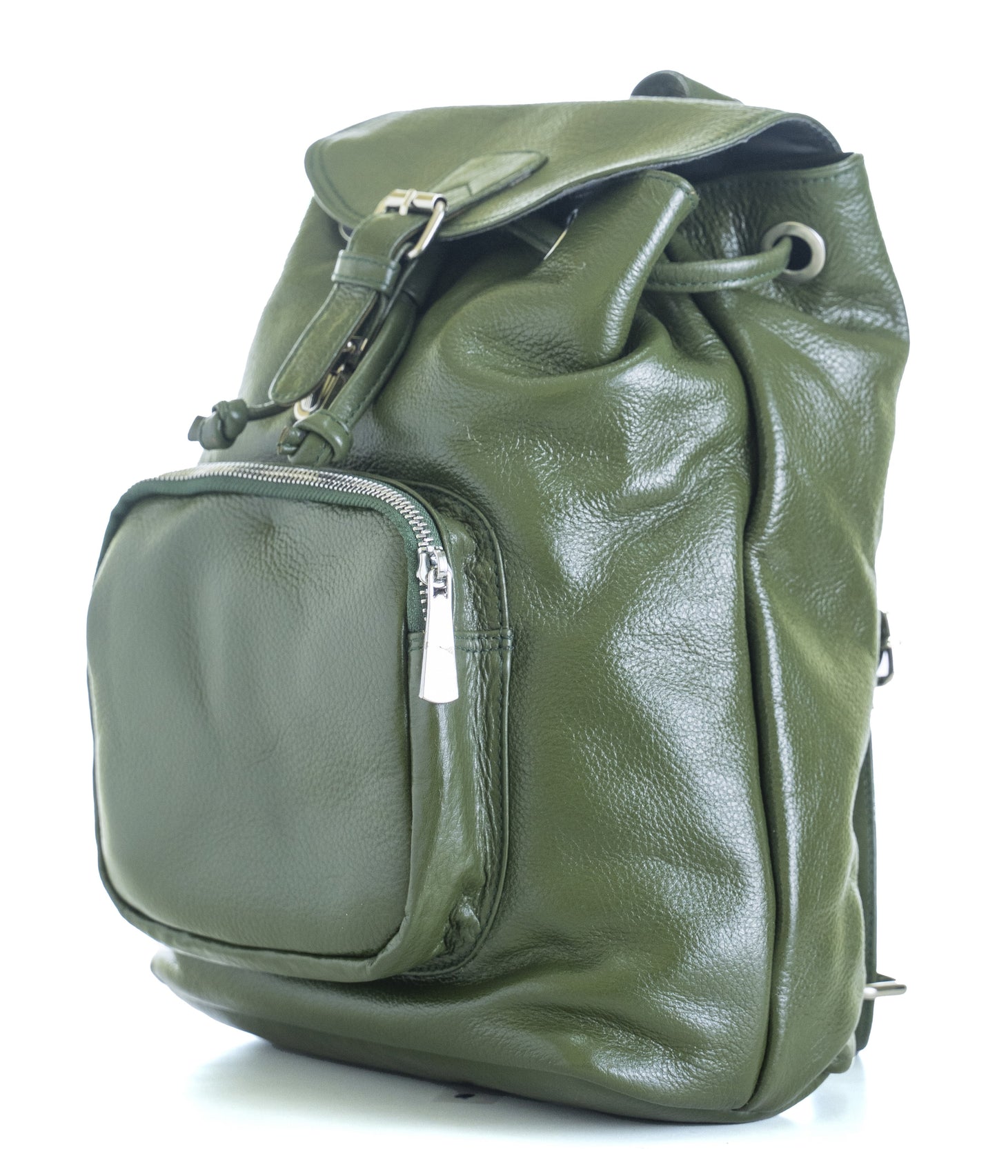 Green Hide Aureo Leather Ladies Backpack