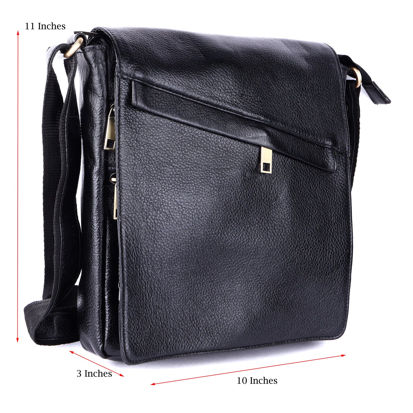Green Hide Falcon Crest Leather Sling Bag