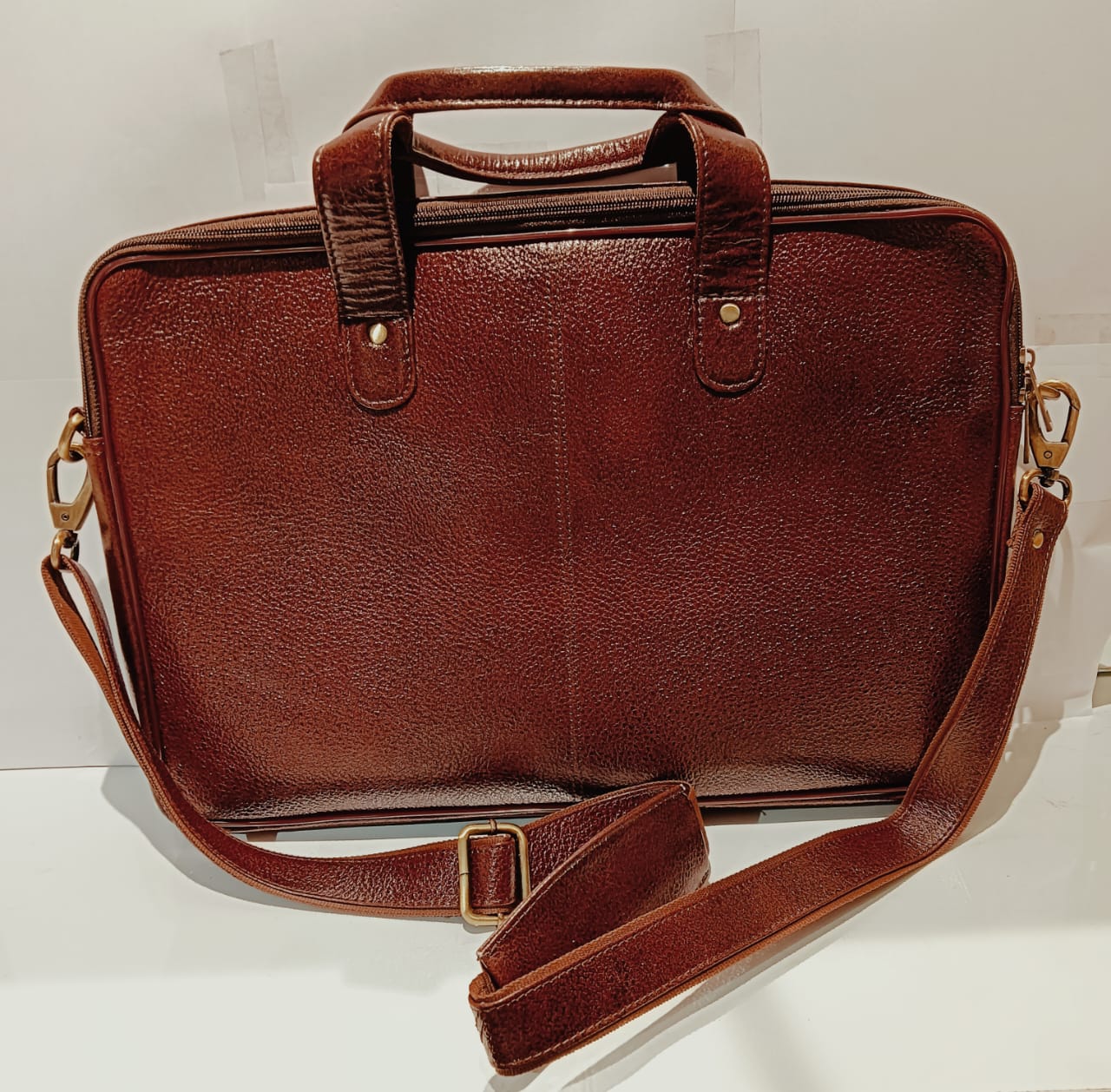 Green Hide Corvek Leather Laptop Bag