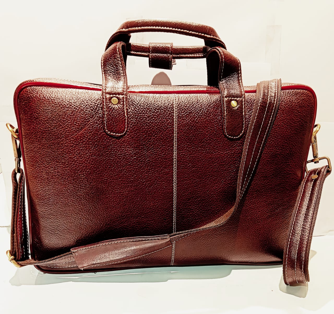 Green Hide Bravion Leather Laptop Bag