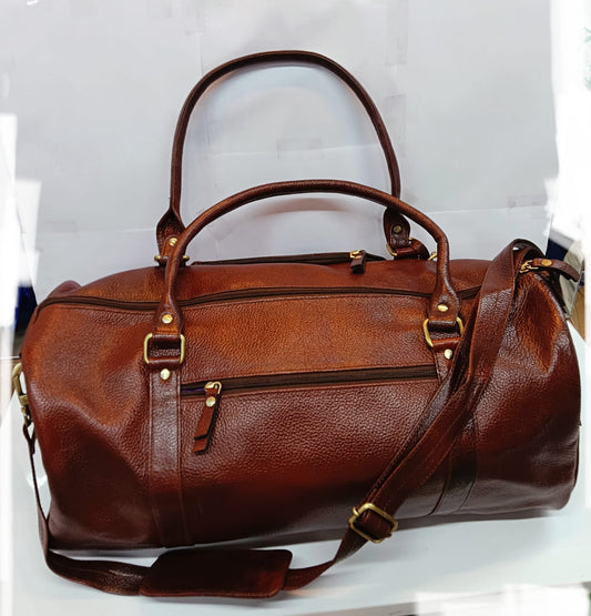 Green Hide Aurex Leather Duffle Bag