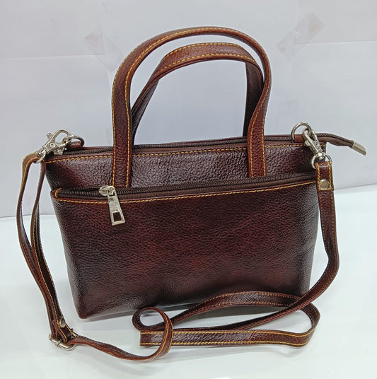 Green Hide Zuvika Leather Ladies Bag