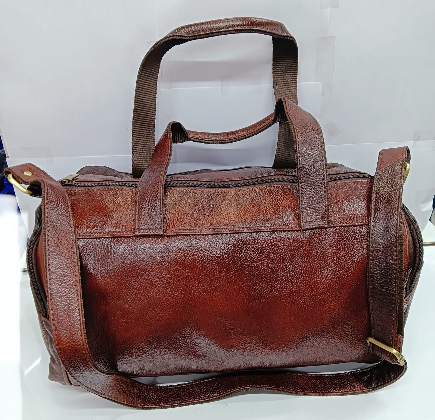 Green Hide Elvon Leather Duffle Bag