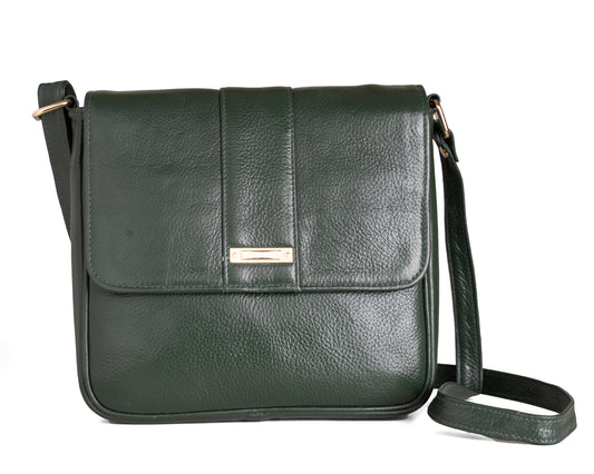 Green Hide Nivriti Leather Ladies Sling Bag