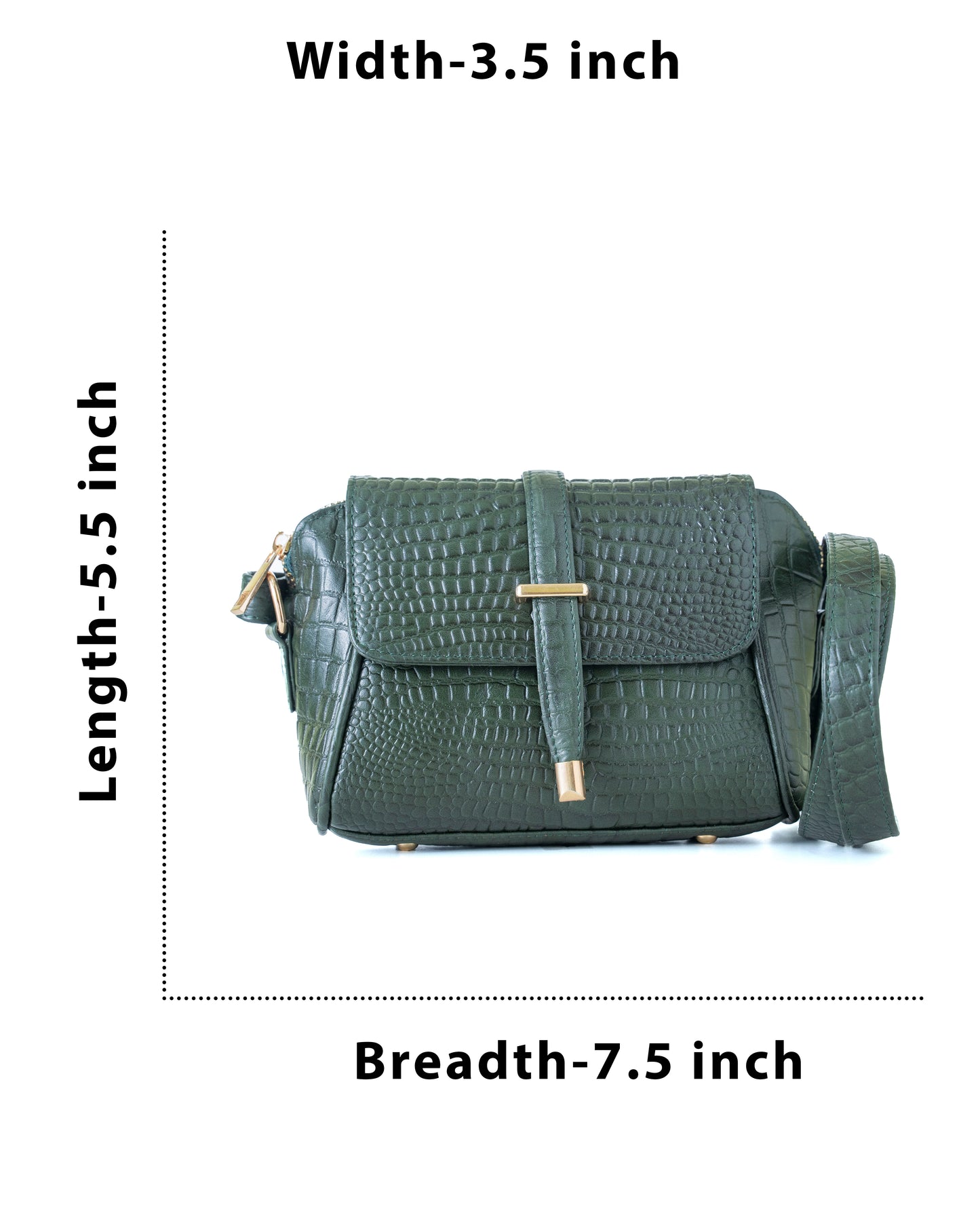 Green Hide Ilisha Leather Ladies Sling Bag