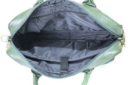 Green Hide Verve Leather Laptop Bag