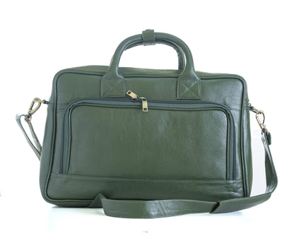 Green Hide Verve Leather Laptop Bag