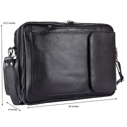 Green Hide Leather 3 in 1 Laptop Bag