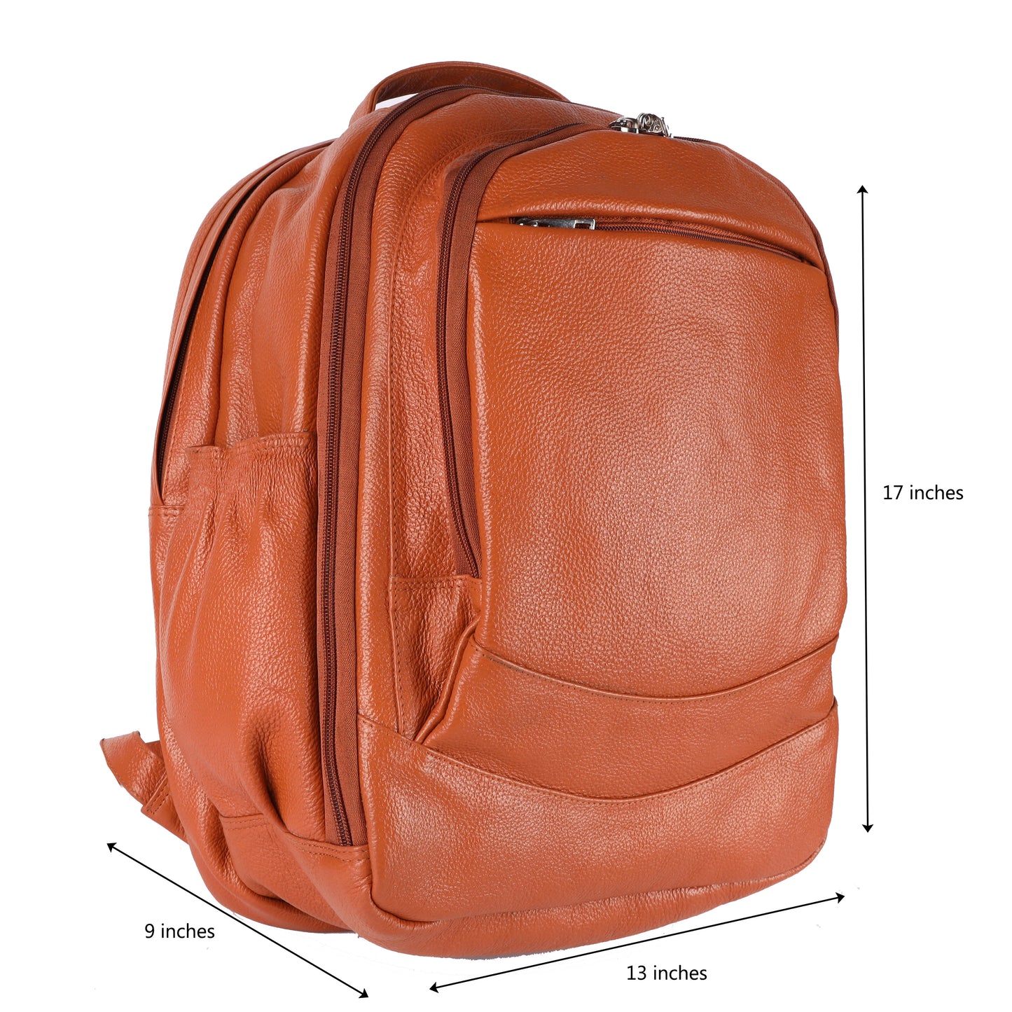 Green Hide Metro Stream Leather Laptop Backpack