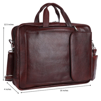Green Hide Leather 3 in 1 Laptop Bag
