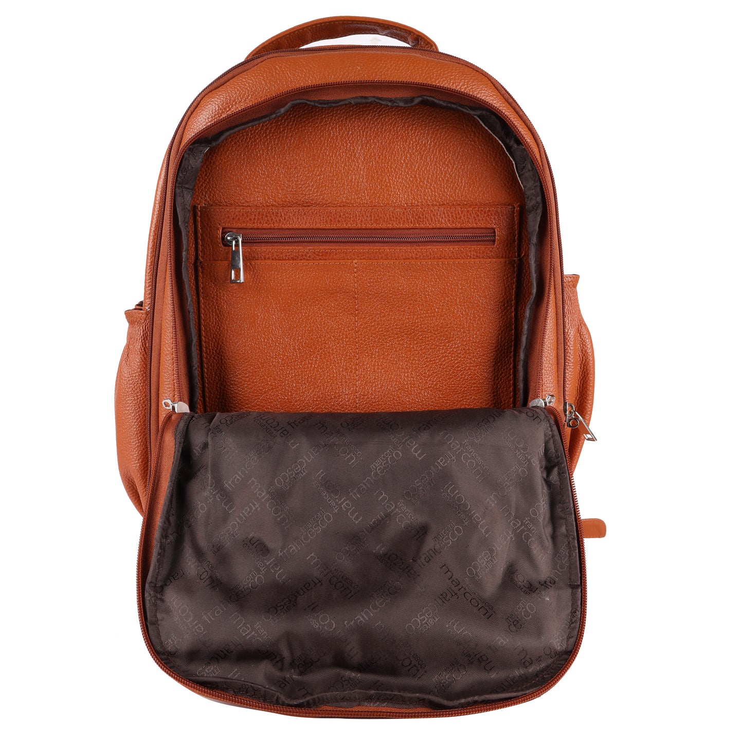 Green Hide Metro Stream Leather Laptop Backpack