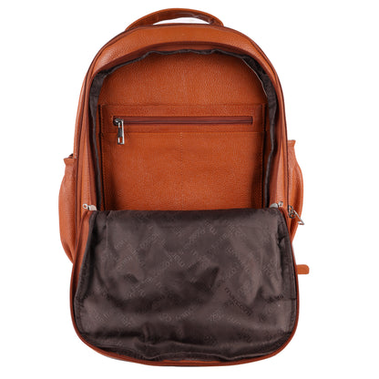 Green Hide Metro Stream Leather Laptop Backpack