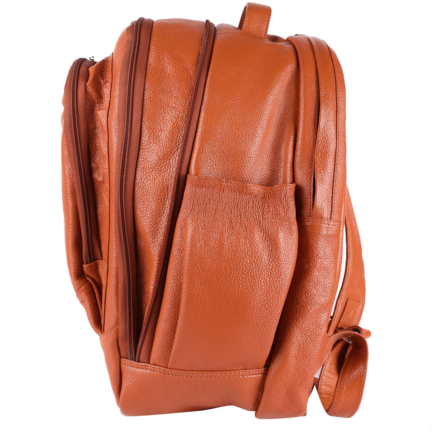 Green Hide Metro Stream Leather Laptop Backpack