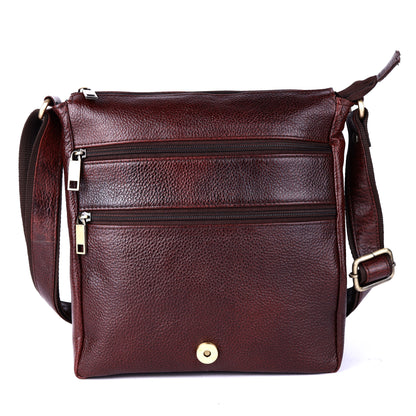 Green Hide Falcon Crest Leather Sling Bag