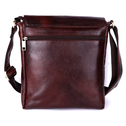 Green Hide Falcon Crest Leather Sling Bag