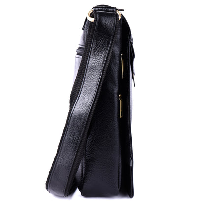 Green Hide Falcon Crest Leather Sling Bag