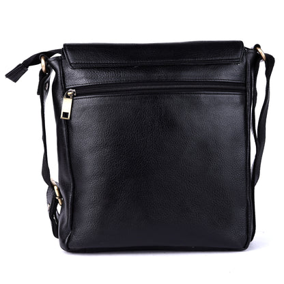 Green Hide Falcon Crest Leather Sling Bag