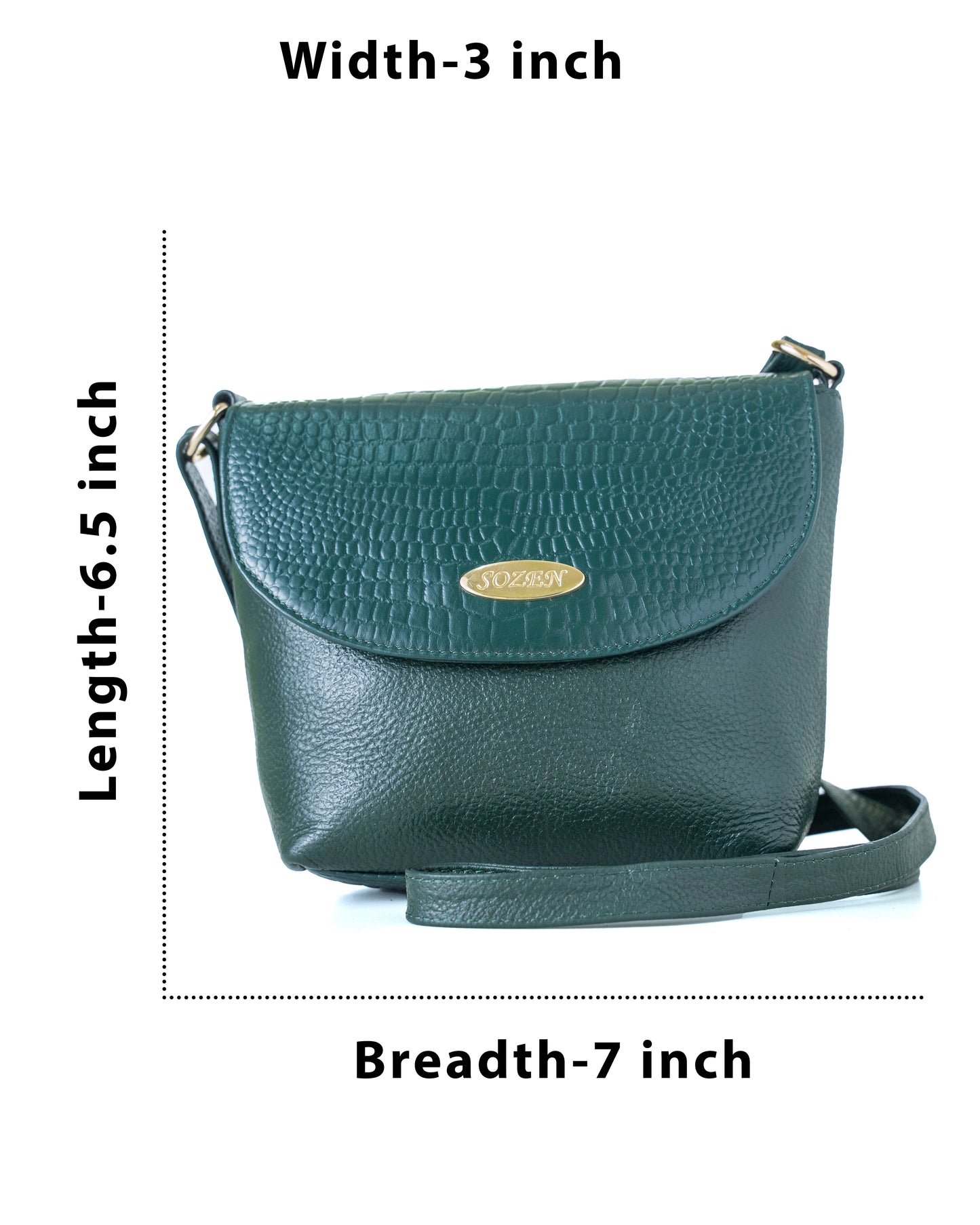 Green Hide Aarvika Leather Ladies Sling Bag