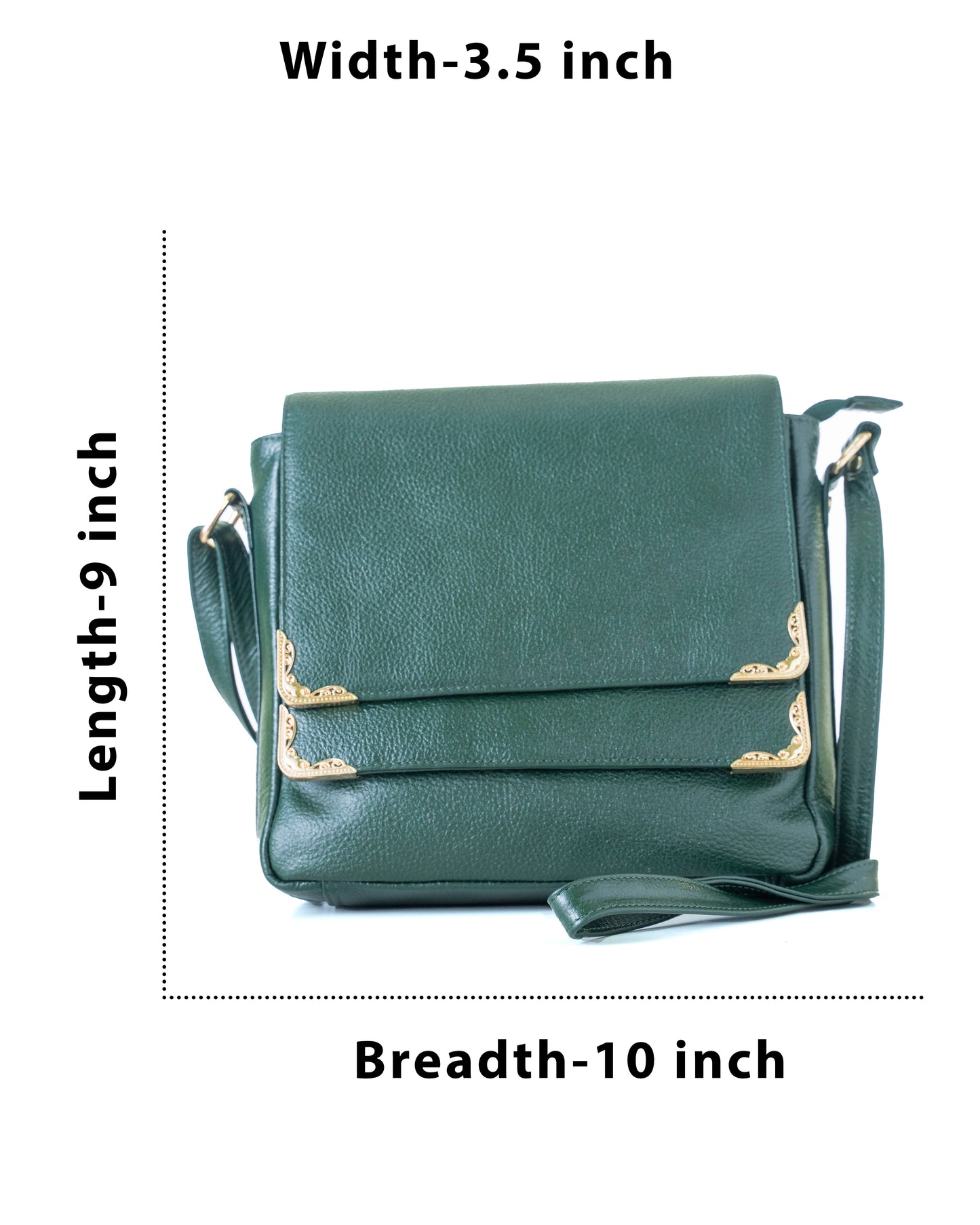 Green Hide Svara Leather Ladies Sling Bag