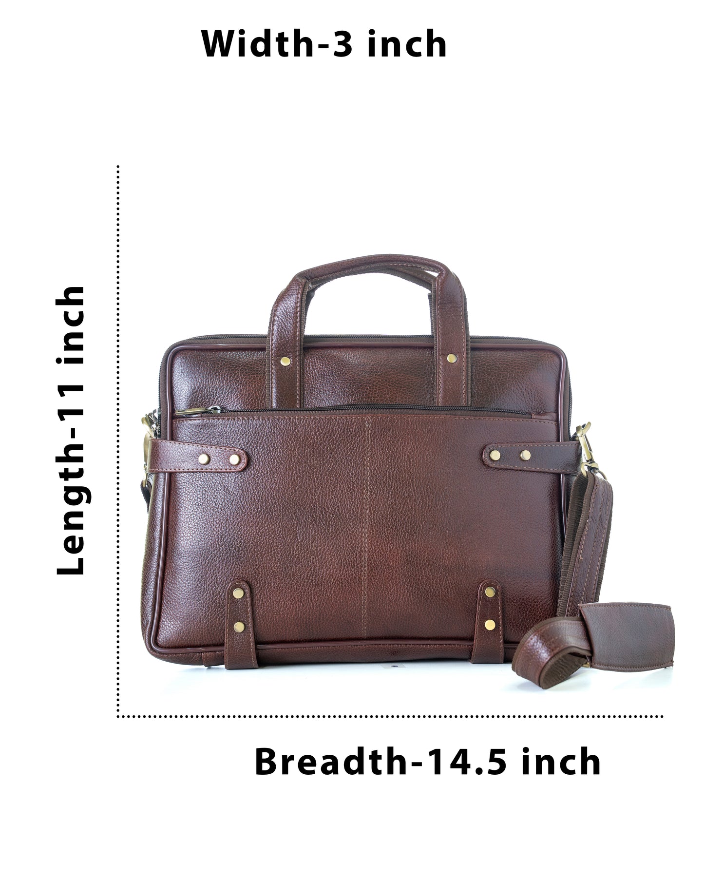 Green Hide Stratus Leather Laptop Bag